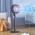 thumbnail image 6 of 32" Fan for Bedroom, 120°+120°Omnidirectional Oscillating Standing Fan w/ 16 Speed, 4 Mode, DC Motor, Quiet Stand up Tall Pedestal Floor Fans for Room with 12 H Timer, Memory Function, Gray, 6 of 6
