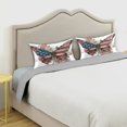 thumbnail image 3 of Satin Pillowcase Envelope Closure Pillow Cover Wrinkle-Resistant & Vibrant Print Butterfly with Flag Pattern, 3 of 7