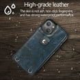 thumbnail image 2 of for iPhone 15 Plus Crossbody PU Leather Case, with Card Slot Holders Wallet Protective Case Adjustable Shoulder Strap Drop Protection Compatible with Apple iPhone 15 Plus, Blue, 2 of 12