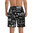 thumbnail image 3 of Disketp Men'S Swim Trunks Hawaiian Breathable Surf Beach Swimsuits Mesh Lining Beach Shorts With Pockets-Travel The World, 3 of 9