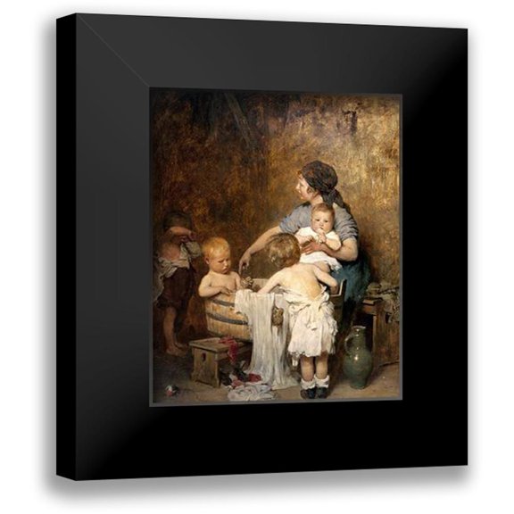 Laeverenz, Gustav 12x14 Black Modern Framed Museum Art Print Titled - Saturday Night
