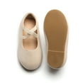 thumbnail image 4 of ESTINE Little Girl Dress Shoes Classic Mary Jane Ballet Flats For Wedding Party School Uniform(AG250 Toddler/Beige 8M), 4 of 4