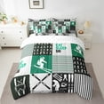 thumbnail image 2 of 7 Pcs Comforter Set Twin Size,Ski Bed in a Bag with Flat Sheet and Fitted Sheet and Adults,Eat Sleep Ski Bedding Set with Pillowcase and Sham,Sports Bedding 7 Piece, 2 of 5
