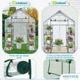 thumbnail image 2 of OGrow Mini Walk In Greenhouse for Outdoors Portable Green House 3 Tiers 12 Shelves 15lbs, 2 of 6