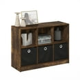 thumbnail image 5 of Furinno BASIC 3x2 Bookcase Storage w/Bins in Amber Pine/Black, 5 of 6
