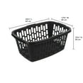 Mainstays 1.5 Bushel Rectangular Plastic Laundry Basket, Black, Set of