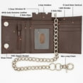 thumbnail image 6 of J.T.C RFID Blocking Leather Trifold Chain Wallet with Keychain for Men, Safety Snap Closure and Zip Pocket, 6 of 6