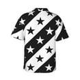 thumbnail image 4 of Pattern With Stars Men's 3d Print Casual Button Down Shirts, Novelty Hawaiian Short Sleeves M, 4 of 8