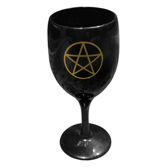 Altar Chalice | Vintage Resin Pentagram Altar Goblet Chalice | Solid Brass Chalice Cup Craft Decoration for Weddings Home Decor Blessings Cup