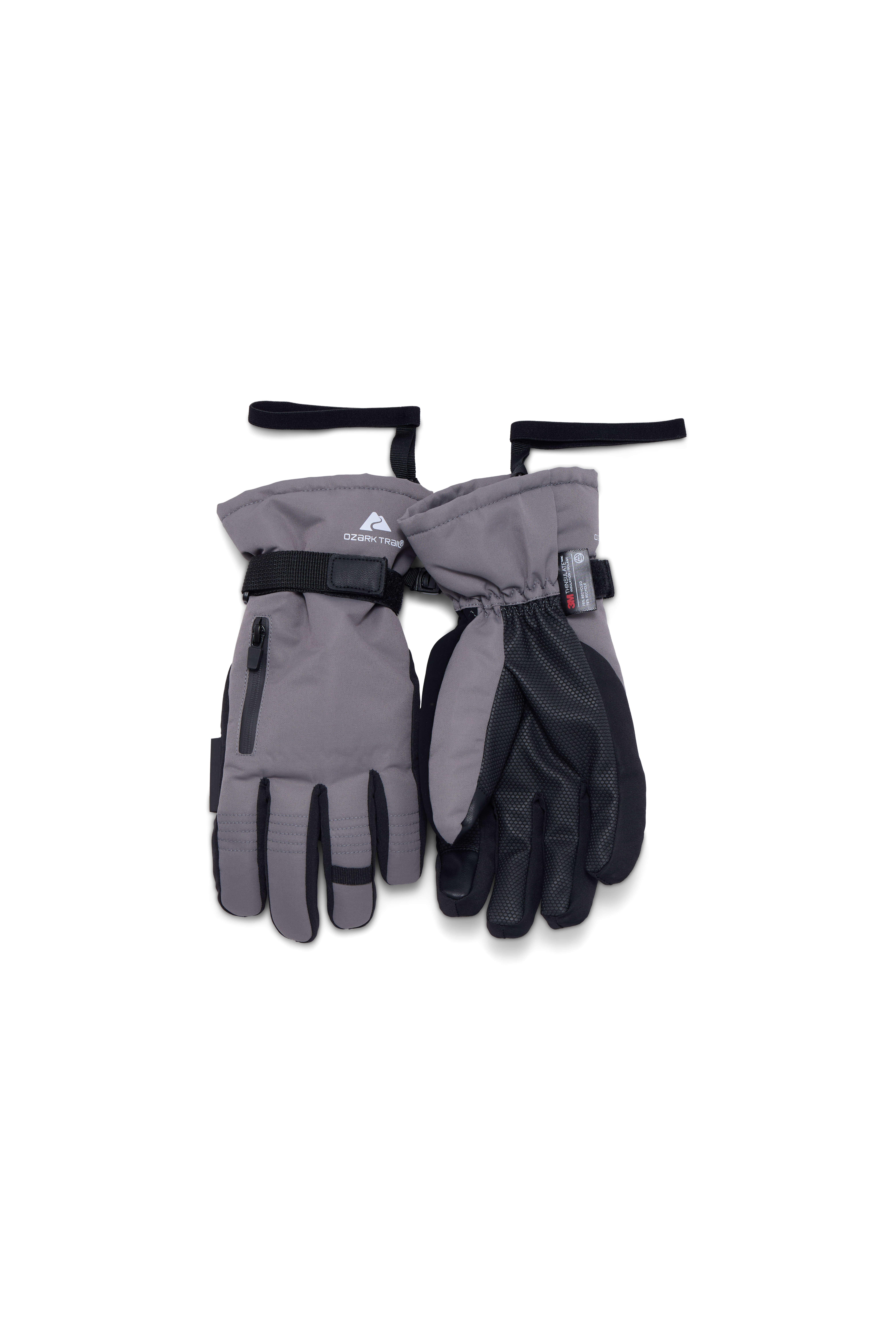Ozark Trail Women's Technical Ski Gloves, Dark Grey