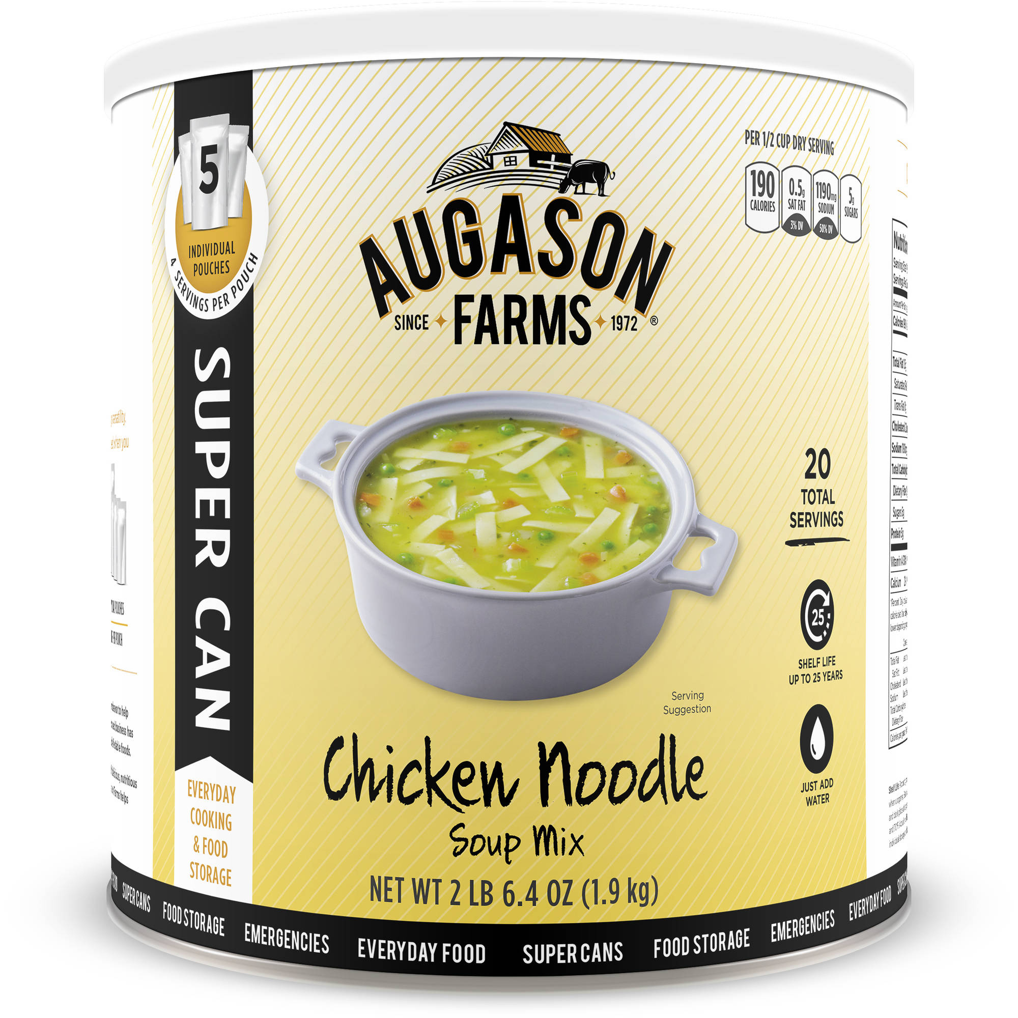 Augason Farms Chicken Noodle Soup Mix, 2 lb 6.4 oz by