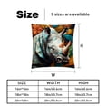 thumbnail image 5 of Rhinoceros Set of 2 Velvet Throw Pillow with Unique Patterns - 16x16, 18x18, 20x20 Inches for Various Occasions - Pillows Covers Throw Pillow Inserts Pillow Inserts, 5 of 6