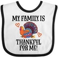 thumbnail image 3 of Inktastic Thanksgiving Turkey Family is Thankful for Me Boys or Girls Baby Bib, 3 of 4