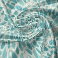 thumbnail image 5 of Ambesonne Blue Valance Pack of 2, Raindrop Like Aquatic Motifs, 54"X12", Turquoise and Eggshell, 5 of 5