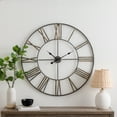 thumbnail image 2 of Solange Analog Round Metal Wall Clock - 36" Light Gray, 2 of 6