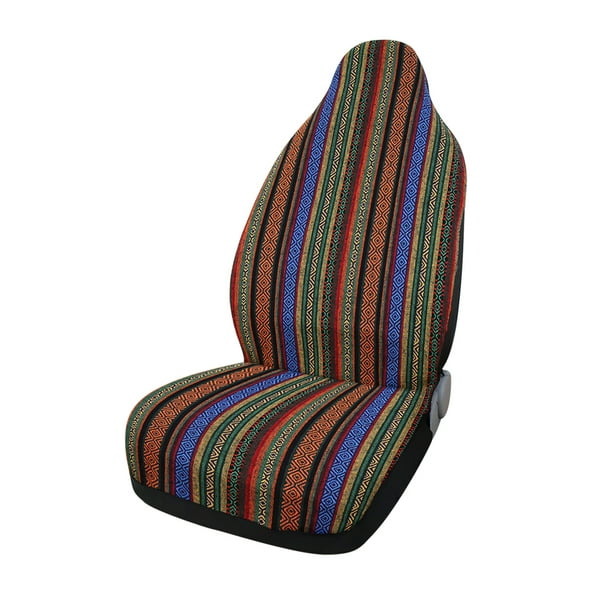 Universal Car Baja Blanket Durable Bucket Seat Cover Blue Multicolor for SUV Automotive