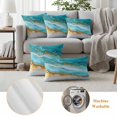 thumbnail image 6 of Outdoor Pillow Covers Abstract Ocean Waves Sand Beach Waterproof Pillow Cases 16x16 Set of 2, Smmer Seaside Throw Pillow Cover Pillowcase for Patio Balcony Couch Garden, 6 of 9