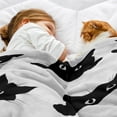 thumbnail image 2 of Black Cat Blanket Soft Cozy Fuzzy Flannel Cute Cats Throw Blanket for teens Kids Toddlers Kawaii Kitten Throw Blankets for Couch Bed Sofa Cat Living Room Decor Blankets Gifts for All Season 50x60 Inch, 2 of 6