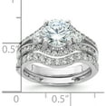 thumbnail image 5 of Sterling Silver Rhodium-Plated Cz Engagement Ring And Band Setsize 7 (Width 2.8 To 5.6) - Jbsp, 5 of 5