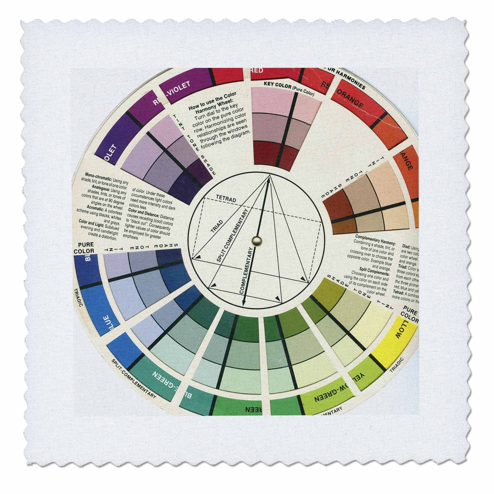 3dRose Color Wheel - Quilt Square, 10 by 10-inch - Walmart.com
