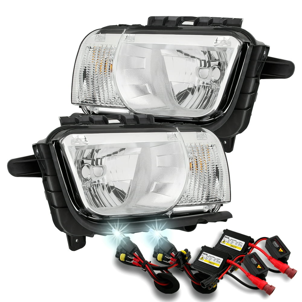 Fits 2010 2011 2012 2013 Chevy Camaro LH + RH Side Headlights + Slim