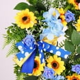 thumbnail image 6 of Sunflower Front Door Wreath Artificial Wreath Spring Decorations Lovely Wreath Sunflower Wreath Wreath for Peace For Farmhouse Home Porch Wall Festival Party Decoration Door Hanging 18 Inches, 6 of 11