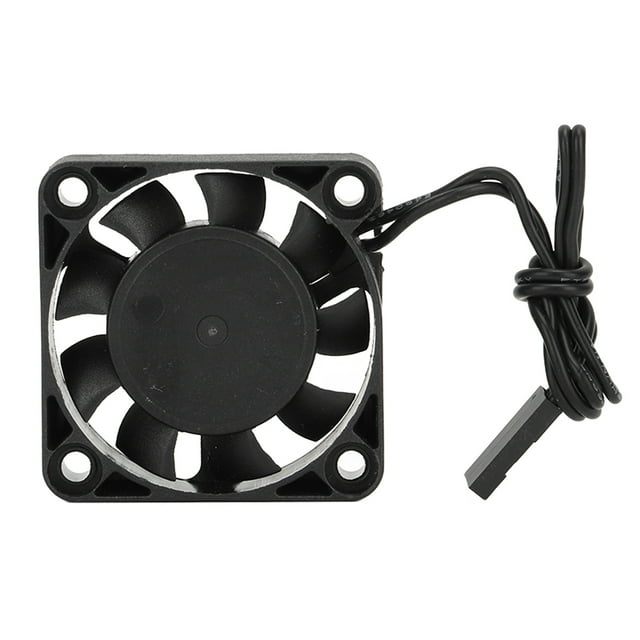 Ventilador de refrigeración RC Hierro Plástico Ligero Velocidad rápida Enfriador de motor RC para 1/10 Traxxas 7.4V Negro 40 x 40 mm