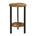 thumbnail image 3 of Graystone 24-inch Two-Tier Plant Stand in Nutmeg Wood Finish, 3 of 7