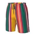 thumbnail image 4 of Balery Vertical Stripes Traje de Baño Estilo Hawaiano para Hombre, Shorts de Secado Rápido con Bolsillos-XX-Large, 4 of 6
