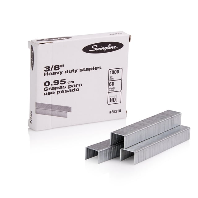 Grapas Rexel de alta resistencia 0,95 cm para 60 hojas, 1000 piezas