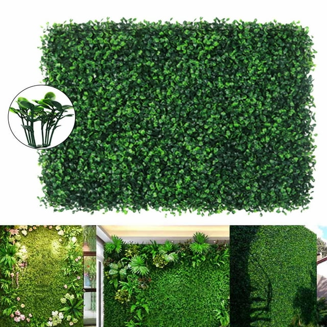 Paneles de vegetación de césped de pared Paneles de telón de fondo de vegetación de pared Paredes decorativas Telón de fondo de vegetación Césped para 40cmx60cm Verde BLESIY Panel de hierba