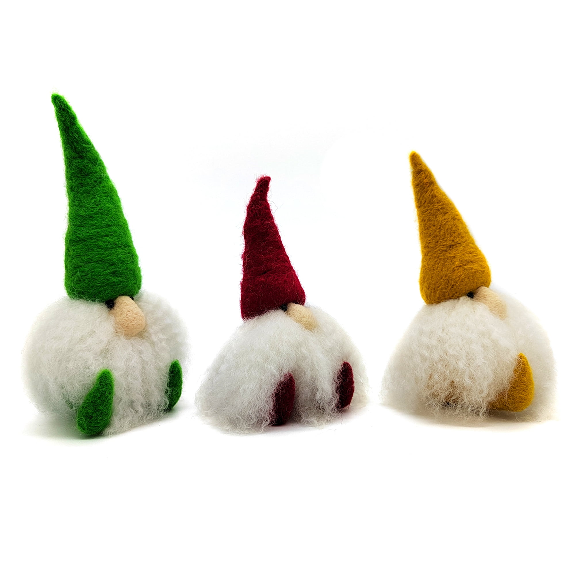 Feltsky 3 Pack Mini Gnomes Needle Felting Kits for Beginners Gift for Mother's Day Birthday