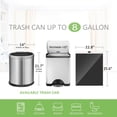 thumbnail image 2 of 8 Gallon 115 Counts Strong Drawstring Trash Bags Garbage Bags by Teivio, Bathroom Trash Can Bin Liners, Plastic Bags for home office kitchen, Black, 2 of 7