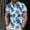 Blue, variant on ALLLIST Collared Men Shirts Casual Short Sleeve Button Down Shirts Floral Blue Men's Clothing
