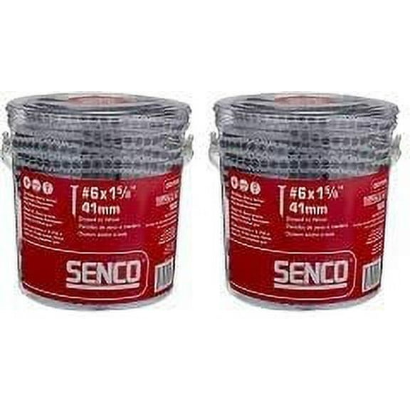 Senco 06A162P Duraspin# 6 by 1-5/8" Drywall to Wood Collated Screw 1, 000per Box 2-Pack