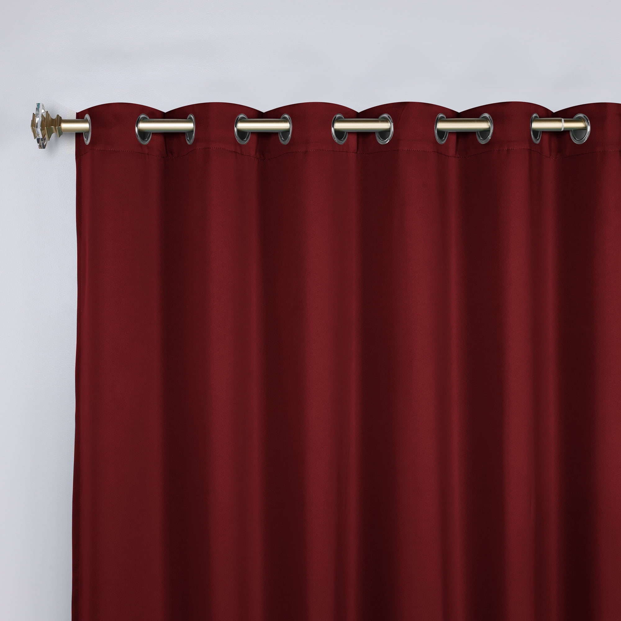 Superior Blackout Solid Light Filtering Grommet Curtain Panel Set, 70" x 108", Sangria