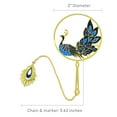 thumbnail image 7 of Wrapables Metallic Bookmark with Pendant for Book Lovers and Readers, Peacock, 7 of 7