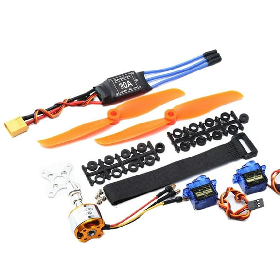 2200KV Brushless Motor 30A ESC Plug SG90 9G - 6035 Propeller for RC Fixed Wing Plane Helicopter