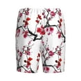 thumbnail image 5 of Naloa Cherry Blossoms Men's Short Pajama Pants, Lounge Comfort Shorts with Elasticized Waistband and Side Pockets - Small, 5 of 9