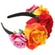 thumbnail image 3 of Diadema de Halloween Flor rosa Floral Aro de pelo Cosplay Accesorios para el cabello, 3 of 6