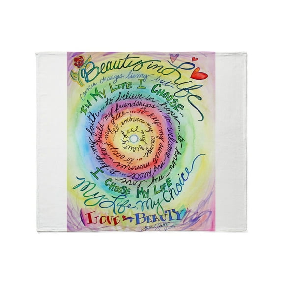 CafePress - Beauty In Life Cancer Support Poem Throw Blanket - Soft Fleece Throw Blanket, 50"x60" for All Ages