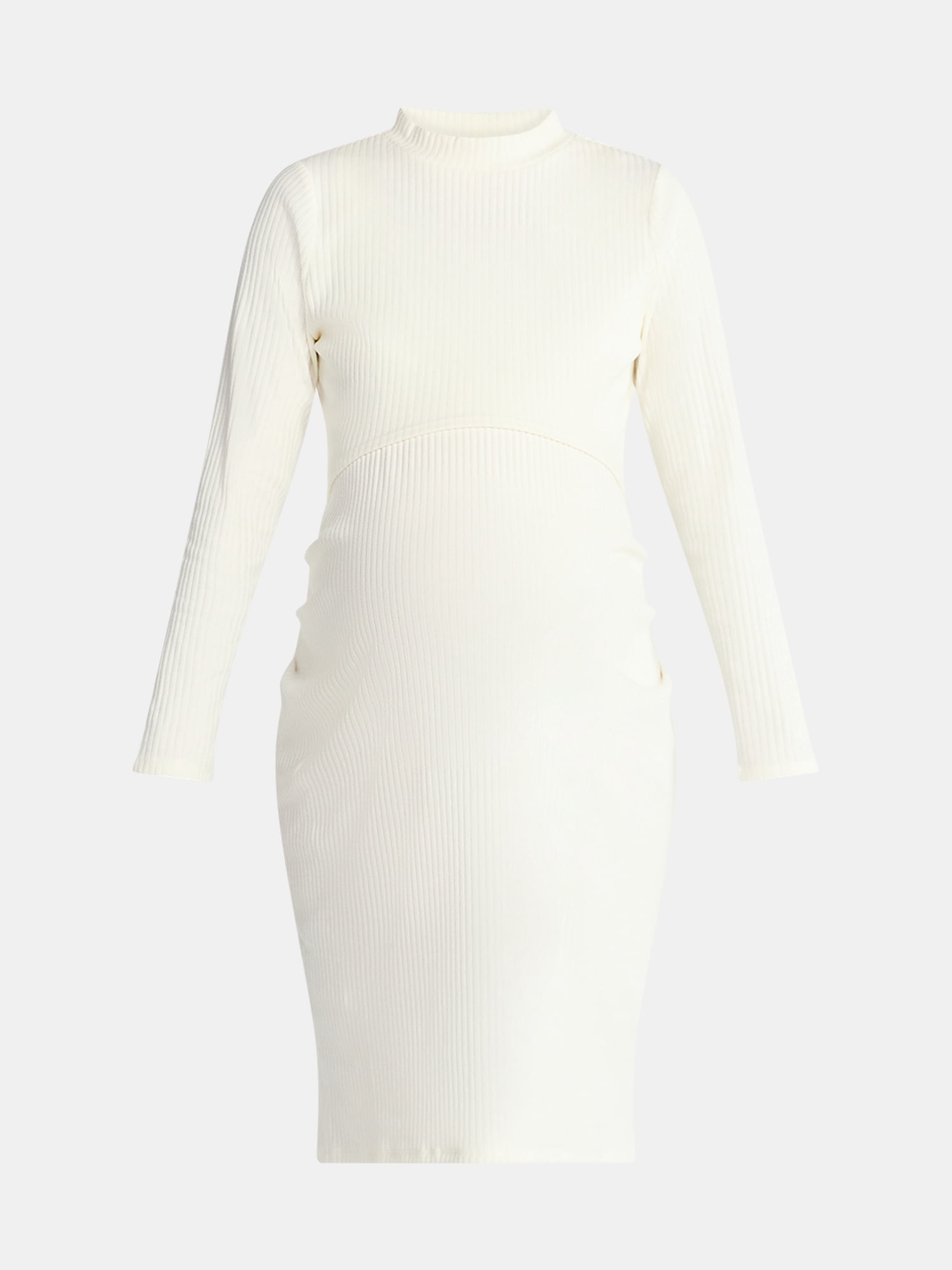 Time and Tru Women's Maternity Ribbed Dress Set, 2-Piece, Size S-XXL