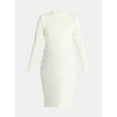 thumbnail image 4 of Time and Tru Women's Maternity Ribbed Dress Set, 2-Piece, Size S-XXL, 4 of 4