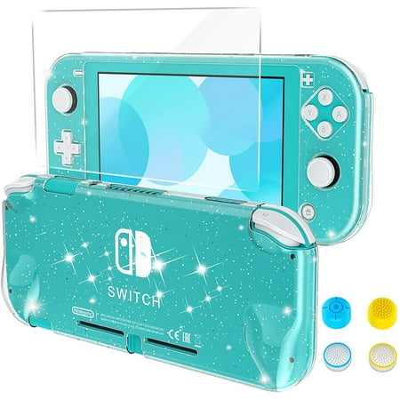 Crystal Case pour Nintendo Switch Lite, Coque de Protection Dockable  Transparente Glitter Bling Compatible avec la Console Nintendo Switch Lite,  avec Film de Protection et Capuchons de Pouce