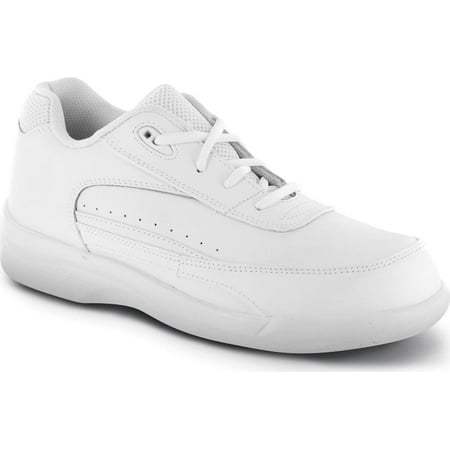

Men s Apex Ambulator Lace Active Walker White Leather 9.5 M