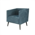 thumbnail image 3 of Castle Place Luxurious Corduroy Velvet Upholstered Armchair, Light Blue, 3 of 7