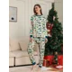 thumbnail image 2 of Conjuntos navideños a juego 2024 Nuevo estampado de dinosaurios por todas partes Conjunto de pijama a juego para mamá, hija, papá e hijo Conjunto de mameluco para bebé Look familiar, 2 of 5