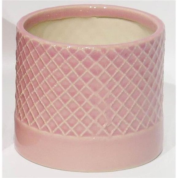 Jardinière Motif Croisé Rose