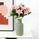 thumbnail image 5 of Flores artificiales de lirio, ramo de lirios falsos | Arreglo floral artificial con hojas verdes y detalles blancos, 5 of 6