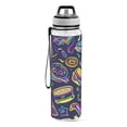 thumbnail image 2 of Hamburger Sandwich Fruit Sports Water Bottle Portable Travel Mug 32oz BPA Free Leak Proof Straw Transparent Tritan for Gym Yoga Cycling Camping, 2 of 7